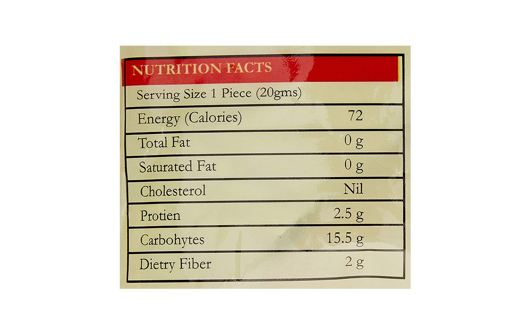 Daadi's Golden Wheat Crisps Diet Plain Khakhra   Pack  180 grams